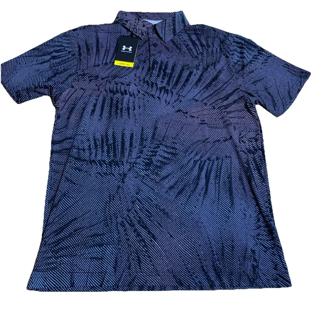 Under Armour Playoff 2.0 Printed Polo‎ Men's Medium Floral Loose Fit UPF 40 New